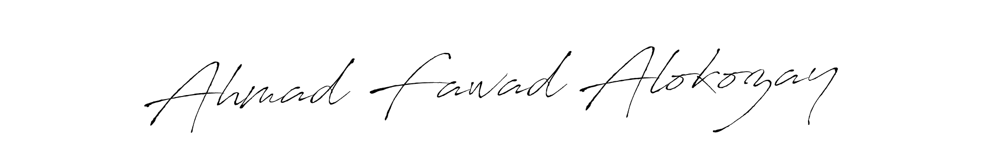 How to make Ahmad Fawad Alokozay name signature. Use Antro_Vectra style for creating short signs online. This is the latest handwritten sign. Ahmad Fawad Alokozay signature style 6 images and pictures png