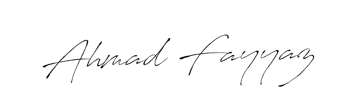 How to make Ahmad Fayyaz name signature. Use Antro_Vectra style for creating short signs online. This is the latest handwritten sign. Ahmad Fayyaz signature style 6 images and pictures png
