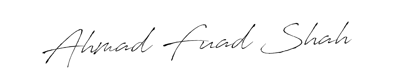 Make a beautiful signature design for name Ahmad Fuad Shah. With this signature (Antro_Vectra) style, you can create a handwritten signature for free. Ahmad Fuad Shah signature style 6 images and pictures png