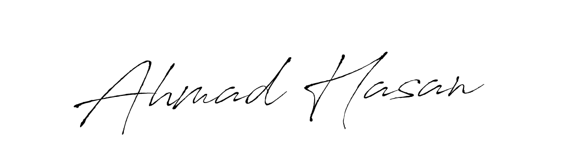 Create a beautiful signature design for name Ahmad Hasan. With this signature (Antro_Vectra) fonts, you can make a handwritten signature for free. Ahmad Hasan signature style 6 images and pictures png