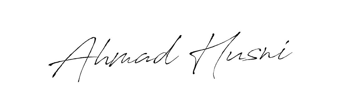 Make a beautiful signature design for name Ahmad Husni. With this signature (Antro_Vectra) style, you can create a handwritten signature for free. Ahmad Husni signature style 6 images and pictures png