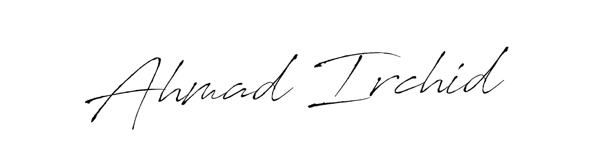 You can use this online signature creator to create a handwritten signature for the name Ahmad Irchid. This is the best online autograph maker. Ahmad Irchid signature style 6 images and pictures png