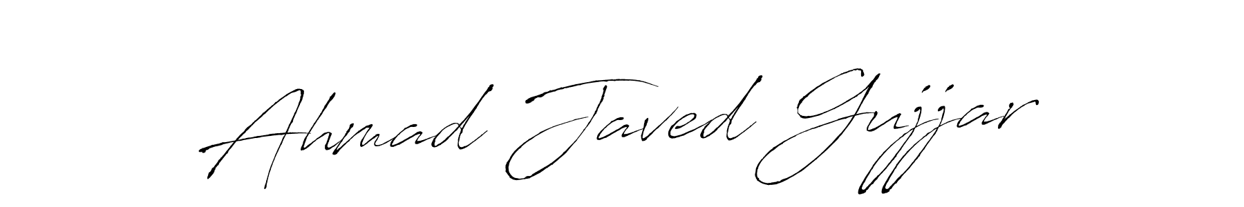 Make a beautiful signature design for name Ahmad Javed Gujjar. With this signature (Antro_Vectra) style, you can create a handwritten signature for free. Ahmad Javed Gujjar signature style 6 images and pictures png