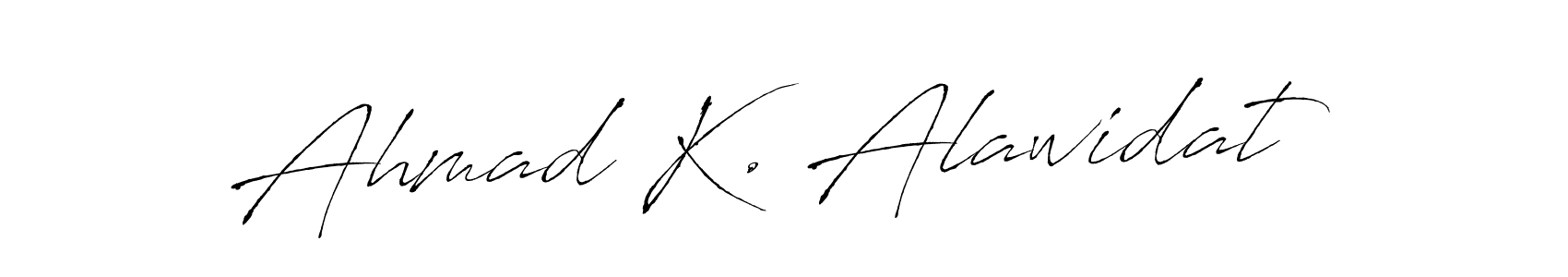 You should practise on your own different ways (Antro_Vectra) to write your name (Ahmad K. Alawidat) in signature. don't let someone else do it for you. Ahmad K. Alawidat signature style 6 images and pictures png