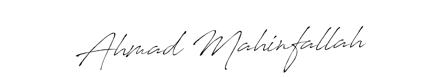 Make a beautiful signature design for name Ahmad Mahinfallah. With this signature (Antro_Vectra) style, you can create a handwritten signature for free. Ahmad Mahinfallah signature style 6 images and pictures png