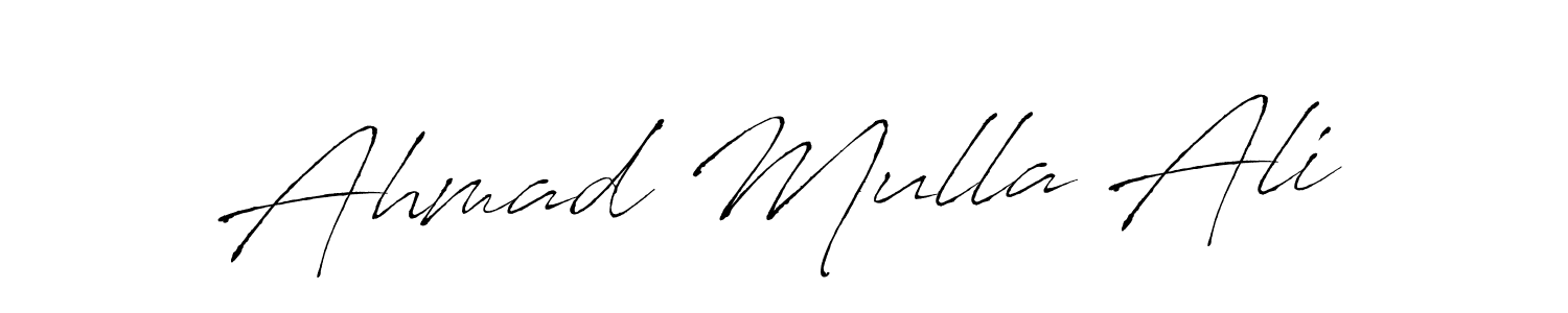 Make a beautiful signature design for name Ahmad Mulla Ali. With this signature (Antro_Vectra) style, you can create a handwritten signature for free. Ahmad Mulla Ali signature style 6 images and pictures png