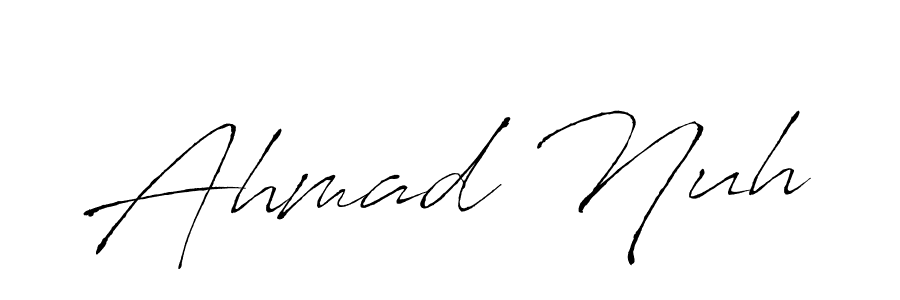 Use a signature maker to create a handwritten signature online. With this signature software, you can design (Antro_Vectra) your own signature for name Ahmad Nuh. Ahmad Nuh signature style 6 images and pictures png