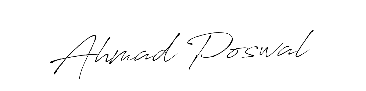 Use a signature maker to create a handwritten signature online. With this signature software, you can design (Antro_Vectra) your own signature for name Ahmad Poswal. Ahmad Poswal signature style 6 images and pictures png