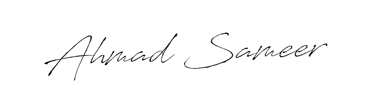 Make a beautiful signature design for name Ahmad Sameer. With this signature (Antro_Vectra) style, you can create a handwritten signature for free. Ahmad Sameer signature style 6 images and pictures png