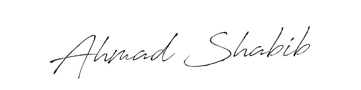 How to make Ahmad Shabib name signature. Use Antro_Vectra style for creating short signs online. This is the latest handwritten sign. Ahmad Shabib signature style 6 images and pictures png
