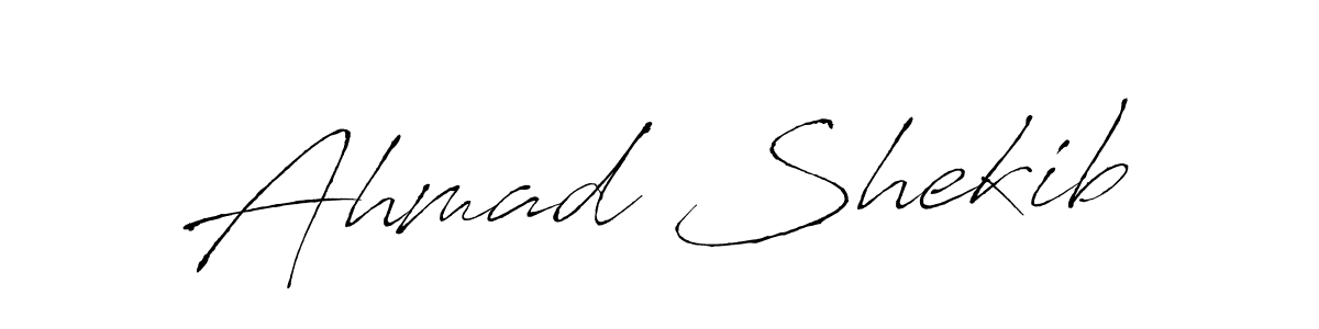 Design your own signature with our free online signature maker. With this signature software, you can create a handwritten (Antro_Vectra) signature for name Ahmad Shekib. Ahmad Shekib signature style 6 images and pictures png