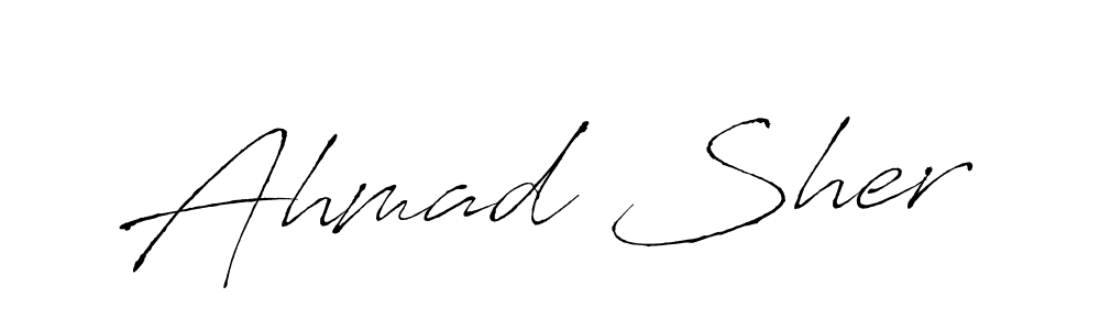 Create a beautiful signature design for name Ahmad Sher. With this signature (Antro_Vectra) fonts, you can make a handwritten signature for free. Ahmad Sher signature style 6 images and pictures png