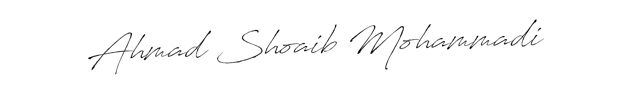 How to make Ahmad Shoaib Mohammadi name signature. Use Antro_Vectra style for creating short signs online. This is the latest handwritten sign. Ahmad Shoaib Mohammadi signature style 6 images and pictures png