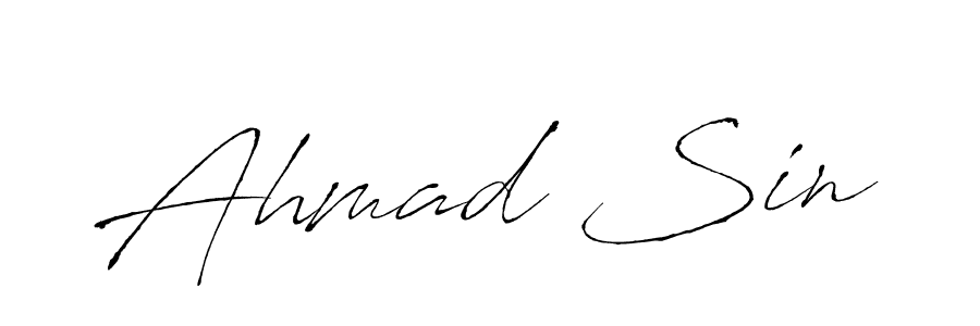 Use a signature maker to create a handwritten signature online. With this signature software, you can design (Antro_Vectra) your own signature for name Ahmad Sin. Ahmad Sin signature style 6 images and pictures png