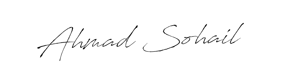 Make a beautiful signature design for name Ahmad Sohail. With this signature (Antro_Vectra) style, you can create a handwritten signature for free. Ahmad Sohail signature style 6 images and pictures png