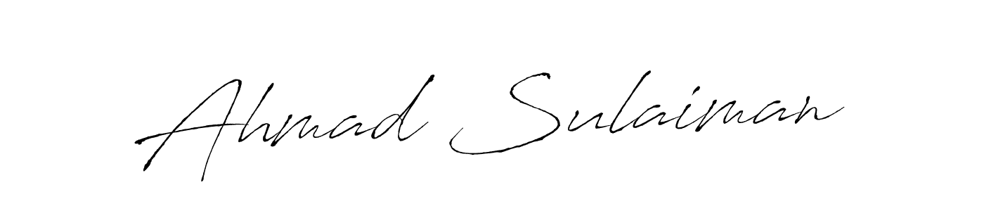 How to make Ahmad Sulaiman name signature. Use Antro_Vectra style for creating short signs online. This is the latest handwritten sign. Ahmad Sulaiman signature style 6 images and pictures png