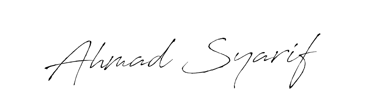 How to make Ahmad Syarif name signature. Use Antro_Vectra style for creating short signs online. This is the latest handwritten sign. Ahmad Syarif signature style 6 images and pictures png