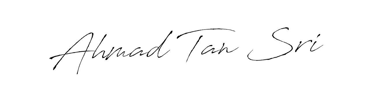 How to make Ahmad Tan Sri name signature. Use Antro_Vectra style for creating short signs online. This is the latest handwritten sign. Ahmad Tan Sri signature style 6 images and pictures png