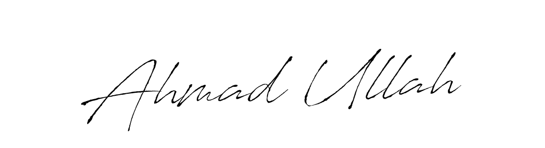 Make a beautiful signature design for name Ahmad Ullah. With this signature (Antro_Vectra) style, you can create a handwritten signature for free. Ahmad Ullah signature style 6 images and pictures png