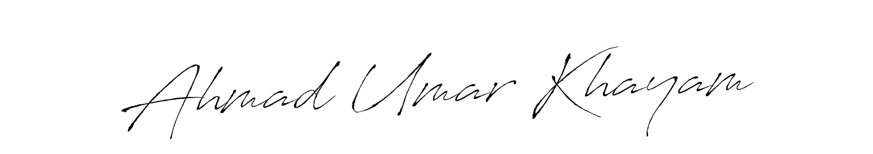 Make a beautiful signature design for name Ahmad Umar Khayam. With this signature (Antro_Vectra) style, you can create a handwritten signature for free. Ahmad Umar Khayam signature style 6 images and pictures png