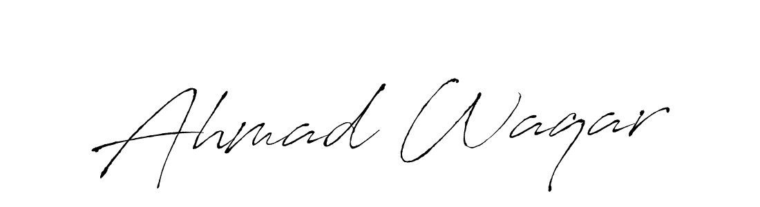 Create a beautiful signature design for name Ahmad Waqar. With this signature (Antro_Vectra) fonts, you can make a handwritten signature for free. Ahmad Waqar signature style 6 images and pictures png