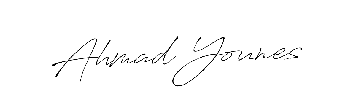 Make a beautiful signature design for name Ahmad Younes. With this signature (Antro_Vectra) style, you can create a handwritten signature for free. Ahmad Younes signature style 6 images and pictures png