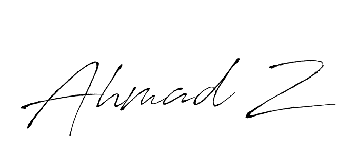 Make a beautiful signature design for name Ahmad Z. With this signature (Antro_Vectra) style, you can create a handwritten signature for free. Ahmad Z signature style 6 images and pictures png