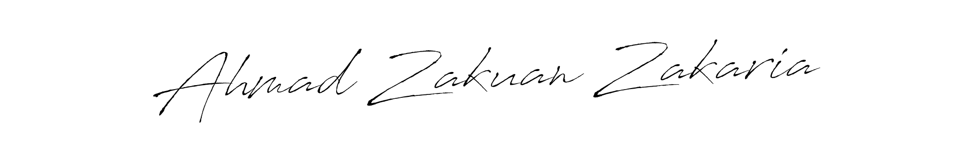 Ahmad Zakuan Zakaria stylish signature style. Best Handwritten Sign (Antro_Vectra) for my name. Handwritten Signature Collection Ideas for my name Ahmad Zakuan Zakaria. Ahmad Zakuan Zakaria signature style 6 images and pictures png