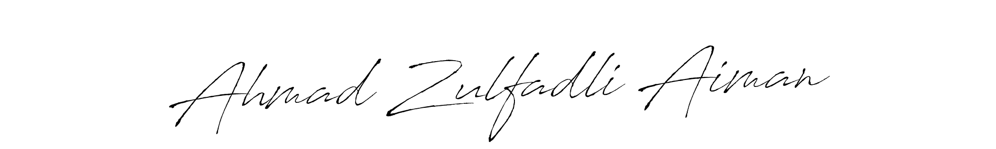 Make a short Ahmad Zulfadli Aiman signature style. Manage your documents anywhere anytime using Antro_Vectra. Create and add eSignatures, submit forms, share and send files easily. Ahmad Zulfadli Aiman signature style 6 images and pictures png