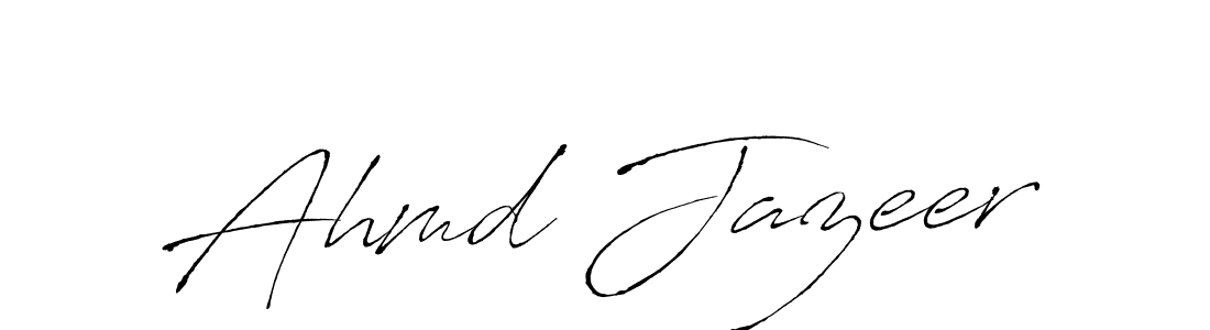 Design your own signature with our free online signature maker. With this signature software, you can create a handwritten (Antro_Vectra) signature for name Ahmd Jazeer. Ahmd Jazeer signature style 6 images and pictures png
