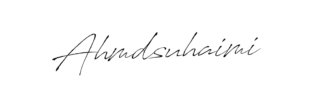Use a signature maker to create a handwritten signature online. With this signature software, you can design (Antro_Vectra) your own signature for name Ahmdsuhaimi. Ahmdsuhaimi signature style 6 images and pictures png