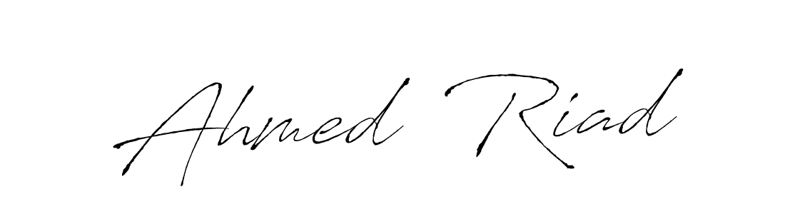 Make a short Ahmed  Riad signature style. Manage your documents anywhere anytime using Antro_Vectra. Create and add eSignatures, submit forms, share and send files easily. Ahmed  Riad signature style 6 images and pictures png