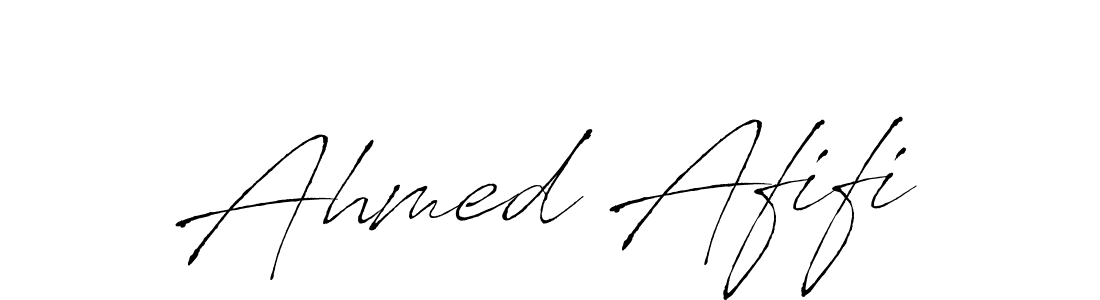 How to make Ahmed Afifi name signature. Use Antro_Vectra style for creating short signs online. This is the latest handwritten sign. Ahmed Afifi signature style 6 images and pictures png