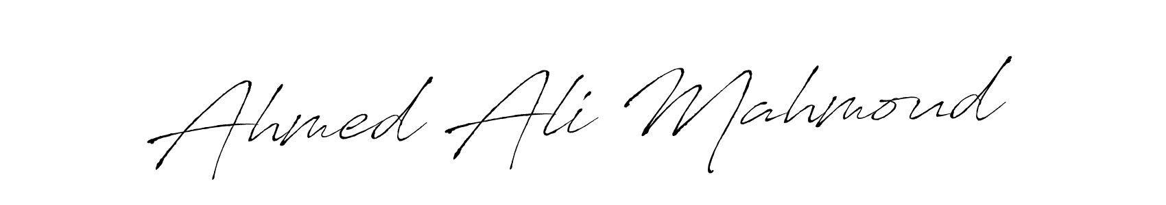 Make a beautiful signature design for name Ahmed Ali Mahmoud. With this signature (Antro_Vectra) style, you can create a handwritten signature for free. Ahmed Ali Mahmoud signature style 6 images and pictures png