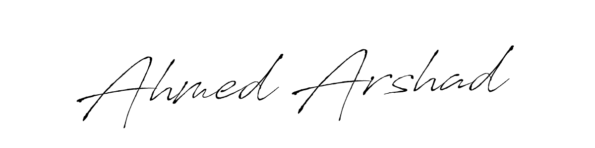 Make a beautiful signature design for name Ahmed Arshad. With this signature (Antro_Vectra) style, you can create a handwritten signature for free. Ahmed Arshad signature style 6 images and pictures png