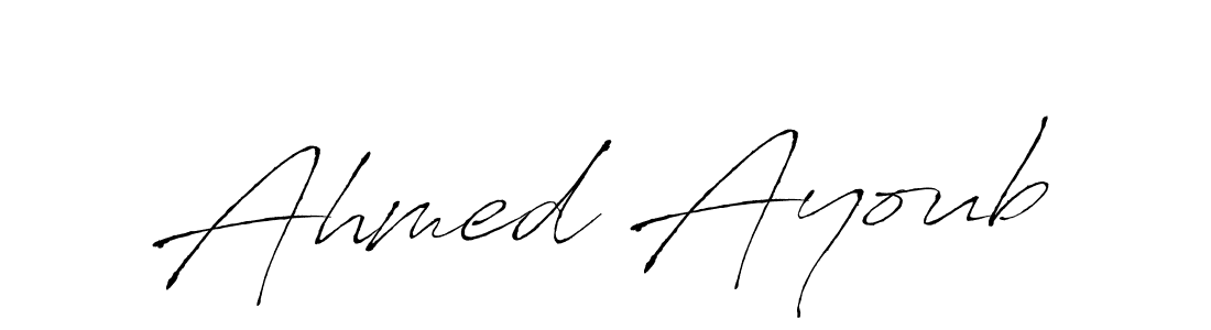 How to make Ahmed Ayoub signature? Antro_Vectra is a professional autograph style. Create handwritten signature for Ahmed Ayoub name. Ahmed Ayoub signature style 6 images and pictures png