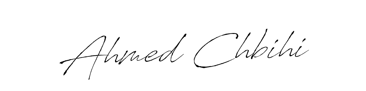 How to make Ahmed Chbihi name signature. Use Antro_Vectra style for creating short signs online. This is the latest handwritten sign. Ahmed Chbihi signature style 6 images and pictures png