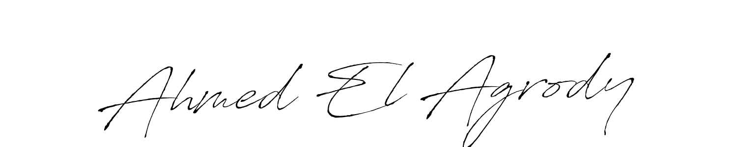 Create a beautiful signature design for name Ahmed El Agrody. With this signature (Antro_Vectra) fonts, you can make a handwritten signature for free. Ahmed El Agrody signature style 6 images and pictures png