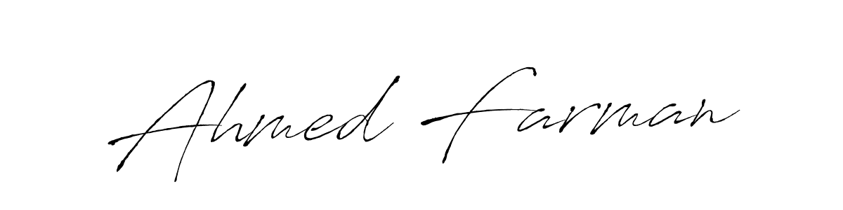 Make a beautiful signature design for name Ahmed Farman. With this signature (Antro_Vectra) style, you can create a handwritten signature for free. Ahmed Farman signature style 6 images and pictures png