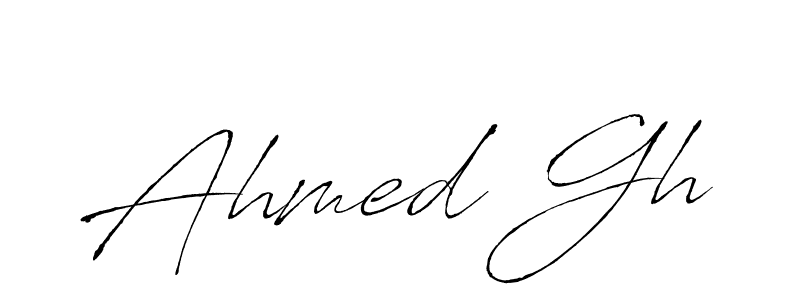 Make a beautiful signature design for name Ahmed Gh. With this signature (Antro_Vectra) style, you can create a handwritten signature for free. Ahmed Gh signature style 6 images and pictures png