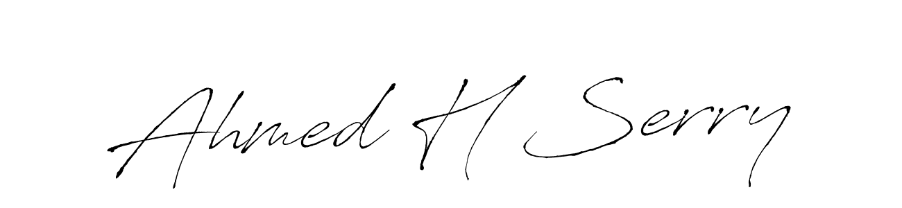 Ahmed H Serry stylish signature style. Best Handwritten Sign (Antro_Vectra) for my name. Handwritten Signature Collection Ideas for my name Ahmed H Serry. Ahmed H Serry signature style 6 images and pictures png