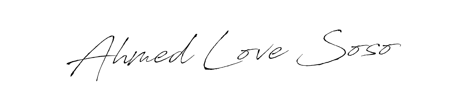 This is the best signature style for the Ahmed Love Soso name. Also you like these signature font (Antro_Vectra). Mix name signature. Ahmed Love Soso signature style 6 images and pictures png