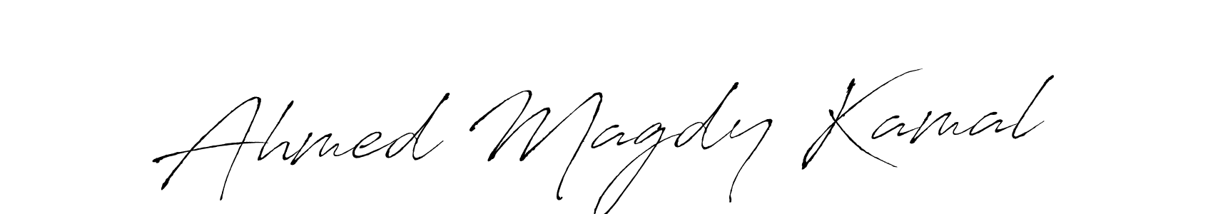 Ahmed Magdy Kamal stylish signature style. Best Handwritten Sign (Antro_Vectra) for my name. Handwritten Signature Collection Ideas for my name Ahmed Magdy Kamal. Ahmed Magdy Kamal signature style 6 images and pictures png