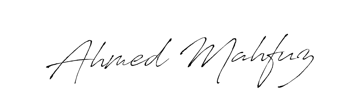 Make a beautiful signature design for name Ahmed Mahfuz. With this signature (Antro_Vectra) style, you can create a handwritten signature for free. Ahmed Mahfuz signature style 6 images and pictures png