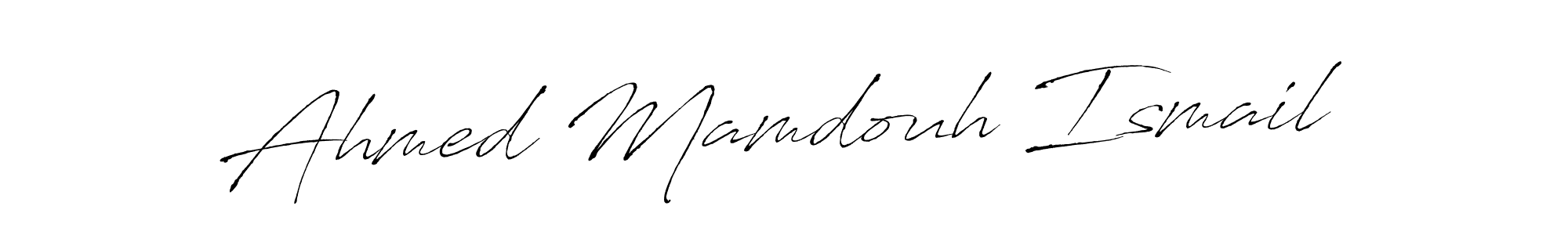 How to make Ahmed Mamdouh Ismail signature? Antro_Vectra is a professional autograph style. Create handwritten signature for Ahmed Mamdouh Ismail name. Ahmed Mamdouh Ismail signature style 6 images and pictures png