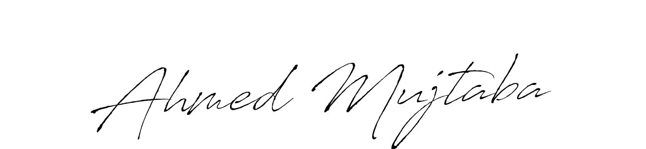 Make a beautiful signature design for name Ahmed Mujtaba. With this signature (Antro_Vectra) style, you can create a handwritten signature for free. Ahmed Mujtaba signature style 6 images and pictures png