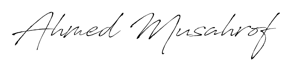 How to make Ahmed Musahrof signature? Antro_Vectra is a professional autograph style. Create handwritten signature for Ahmed Musahrof name. Ahmed Musahrof signature style 6 images and pictures png