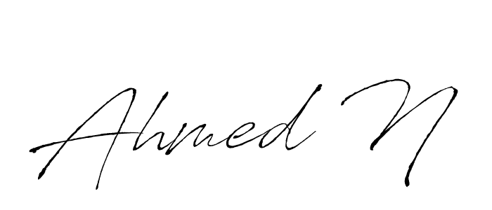 Design your own signature with our free online signature maker. With this signature software, you can create a handwritten (Antro_Vectra) signature for name Ahmed N. Ahmed N signature style 6 images and pictures png