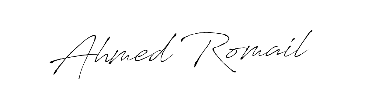 How to make Ahmed Romail signature? Antro_Vectra is a professional autograph style. Create handwritten signature for Ahmed Romail name. Ahmed Romail signature style 6 images and pictures png