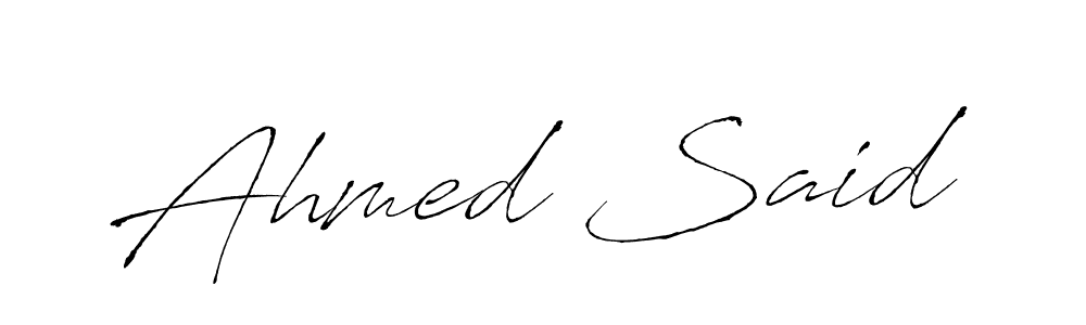 How to make Ahmed Said name signature. Use Antro_Vectra style for creating short signs online. This is the latest handwritten sign. Ahmed Said signature style 6 images and pictures png